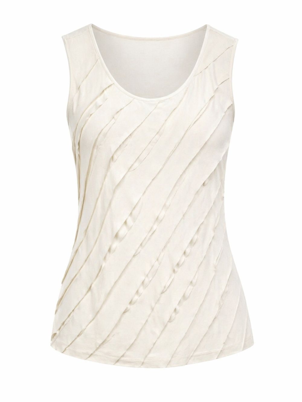 Sleeveless Ivory Layered Tank Chico's Size 1 (M) Layering Staple